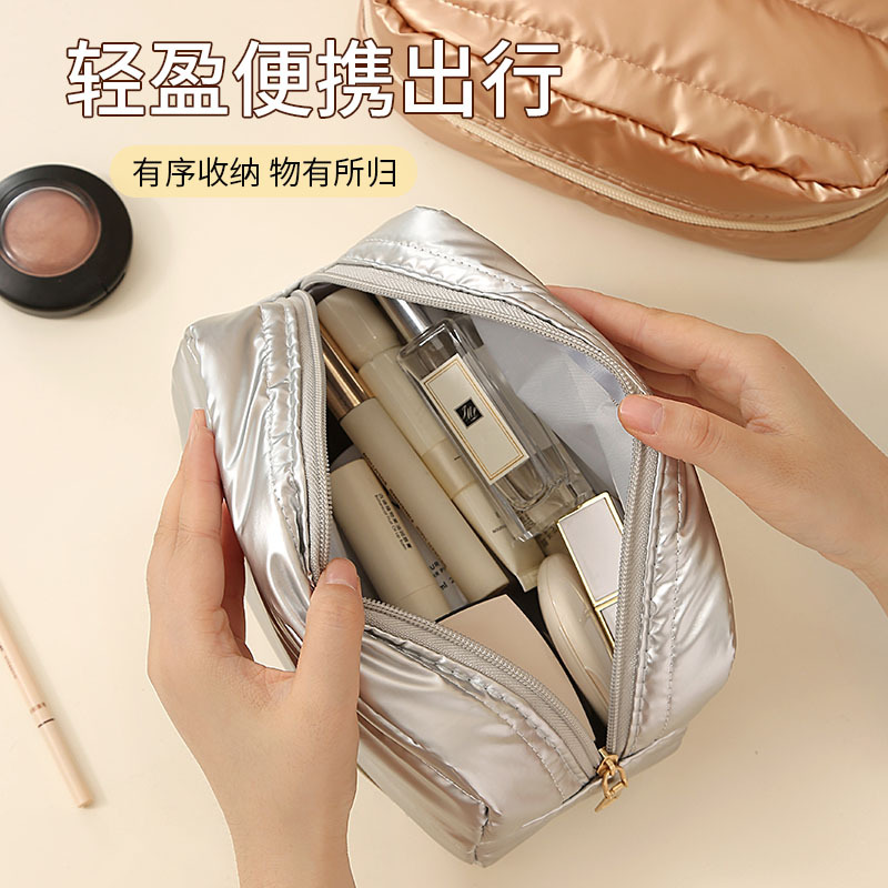 手提化妆包大容量防水口红护肤品