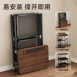中古小推车置物架落地可折叠零食收纳架子床头柜客厅沙发边几茶几