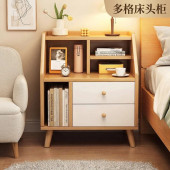 床头柜小型出租房用置物架新款 家用卧室小边几简易床边收纳柜