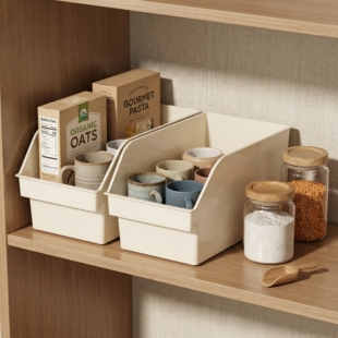 橱柜收纳盒厨房用品整理箱桌面杂物收纳筐家用下水槽拉篮储物盒fh