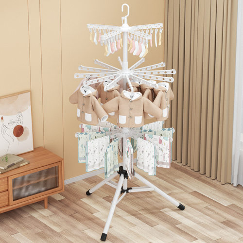 婴儿晾衣架落地式折叠宝宝专用