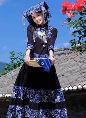 新款彝族服装苗族服饰少数民族旅拍苗疆少女民族土家族摄影套装