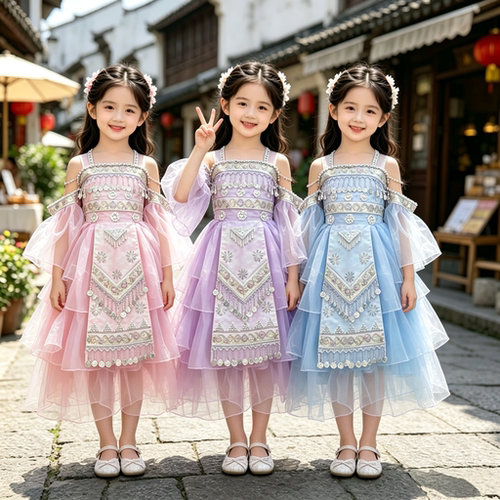 新款2026苗疆复古少女白色少数民族套装苗族贵州旅拍服装舞台表演