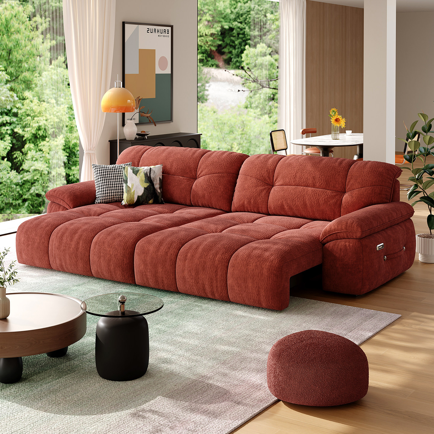 电动功能布艺沙发可调节伸缩可躺可睡客厅家庭影院智能家具F-M112,住宅家具,功能沙发,淘宝优惠券,粉丝福利购,淘宝优惠卷