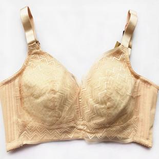 品牌蕾丝100%纯棉内里舒适无钢圈文胸罩聚拢调整收副乳女内衣2832