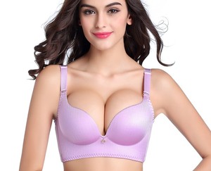 拉丝无痕无钢圈聚拢女士内衣调整型夏季胸罩性感文胸