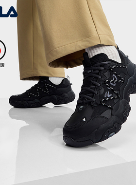FILA 斐乐官方男鞋FLUID 6 WE2025冬季新款猫爪6代加绒时尚休闲鞋