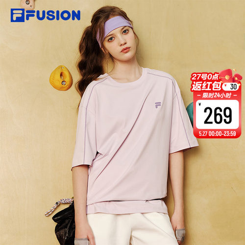 FILAFUSION斐乐中性针织短袖衫