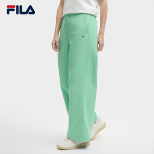 FILA斐乐女款 女裤 裤 休闲宽松阔腿裤 子2025夏女士梭织长裤 杨幂同款