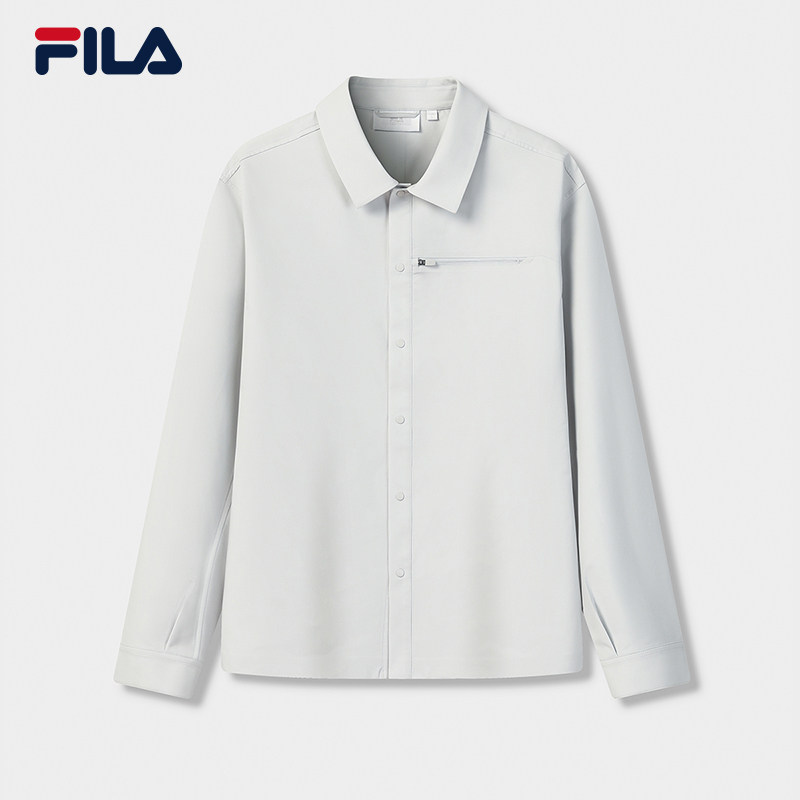 FILA 斐乐官方男子梭织长袖衬衫2026春新款休闲简约日常舒适上衣