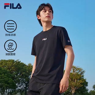半袖 新款 男装 官方正品 FILA斐乐男士 休闲圆领纯棉短袖 t恤2026夏季