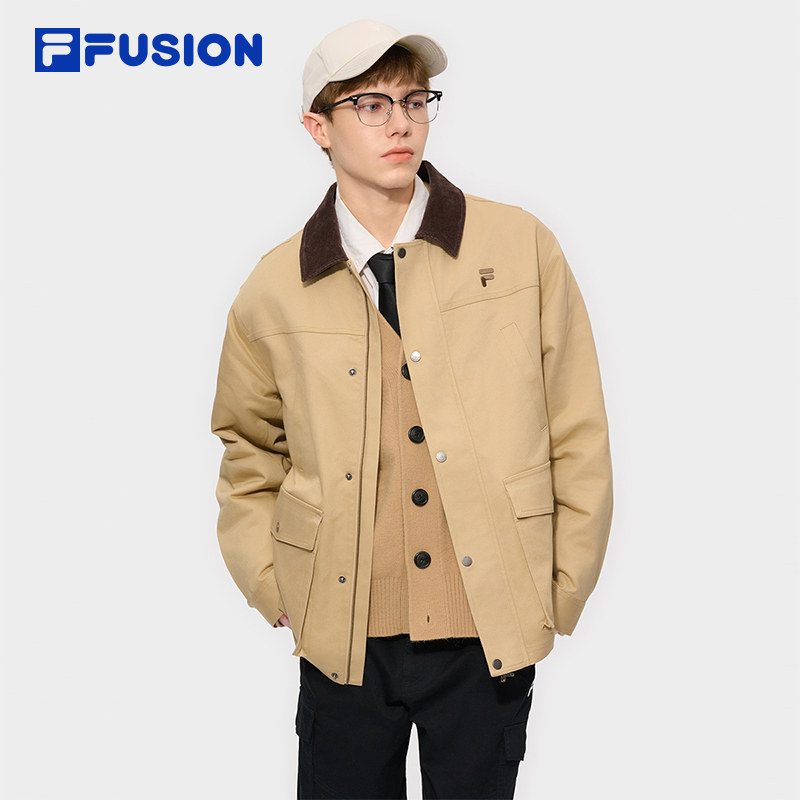 FILA FUSION斐乐潮牌梭织外套男2025冬新款休闲拼色宽松工装夹克,运动服/休闲服装,运动茄克/外套,淘宝优惠券,粉丝福利购,淘宝优惠卷