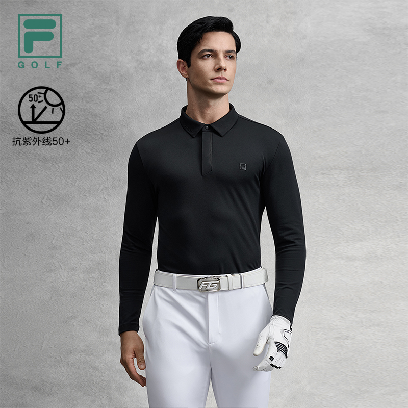 FILA斐乐针织长袖POLO衫