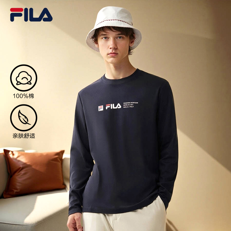 FILA斐乐长袖t恤男外穿上衣