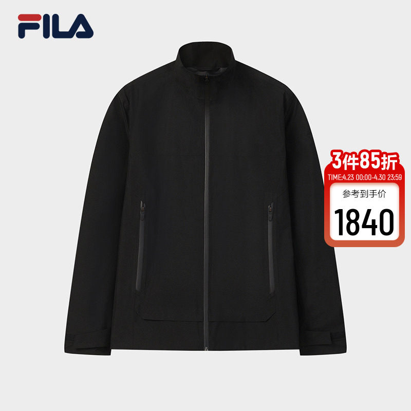 FILA 斐乐官方男士梭织外套2026春新款商务休闲通勤舒适立领上衣