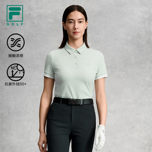 FILA斐乐女士针织短袖POLO衫