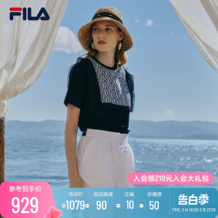 时尚 T恤 休闲时装 上衣2024夏季 新款 Emerald斐乐女子女装 短袖 FILA