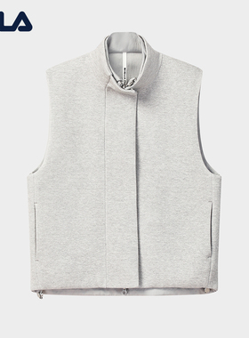 FILA Emerald斐乐女士针织马甲2025冬新款时尚休闲宽松双面穿外套