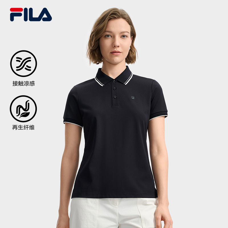 FILA斐乐女士针织短袖POLO衫