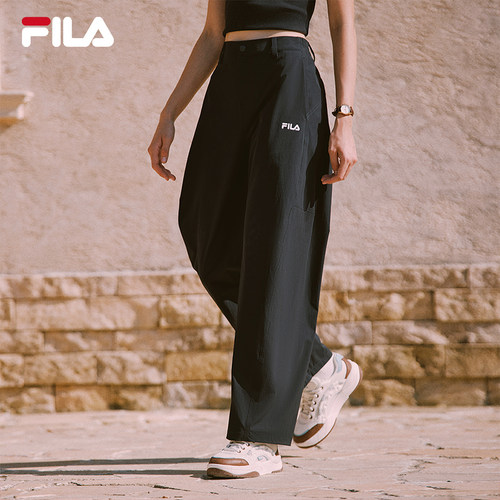 FILA斐乐女士梭织长裤阔腿直筒