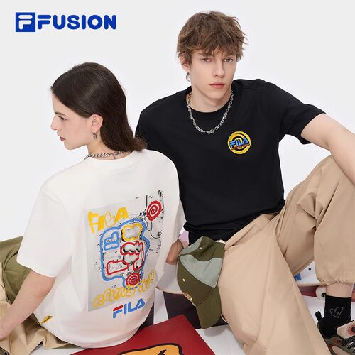 FILAFUSION斐乐潮牌针织短袖衫