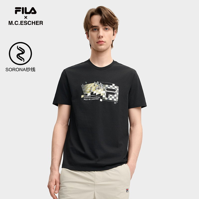 FILA斐乐男士针织短袖衫