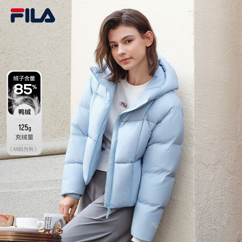 FILA 斐乐官方女士羽绒服2025冬新款时尚休闲保暖面包服连帽外套,运动服/休闲服装,运动羽绒服,淘宝优惠券,粉丝福利购,淘宝优惠卷