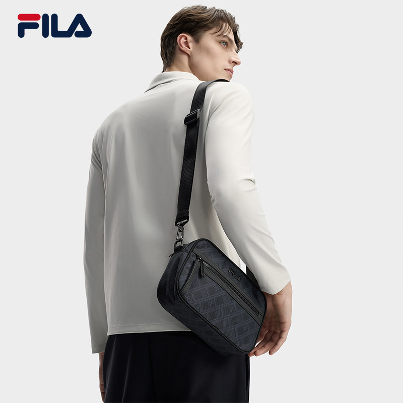 黑武士|FILA 斐乐官方男老花挎包新款时尚休闲单肩包斜挎包随身包,运动包/户外包/配件,挎包/拎包/休闲包,淘宝优惠券,粉丝福利购,淘宝优惠卷