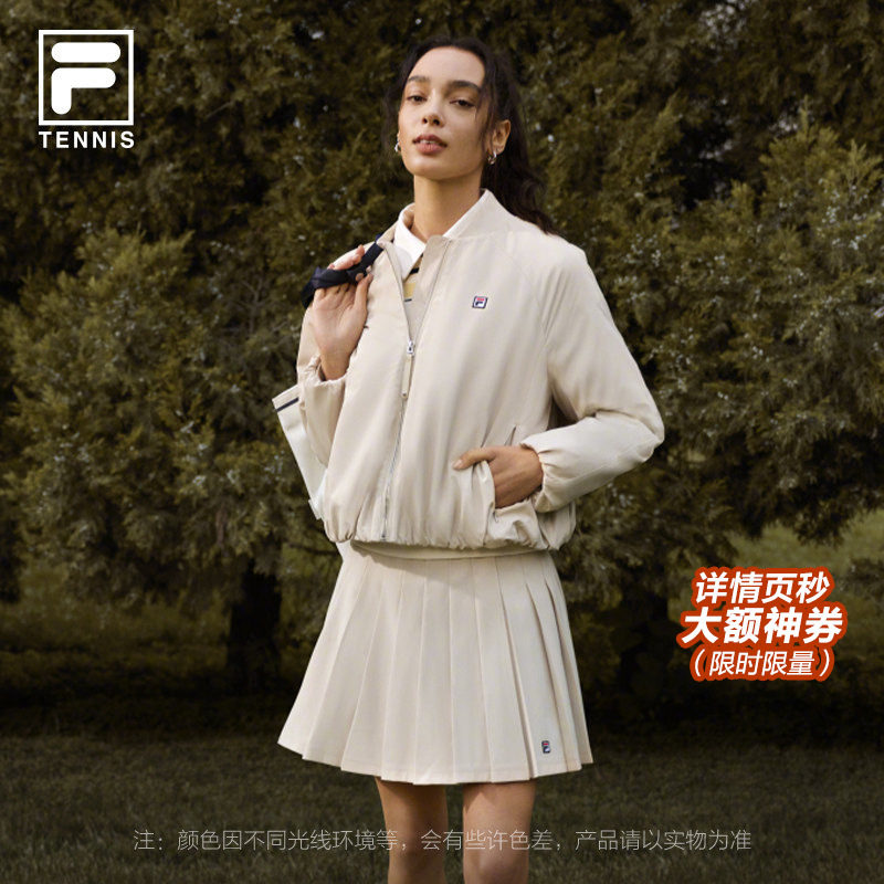FILA 斐乐官方女士棉服2026春新款网球运动简约宽松保暖夹克外套