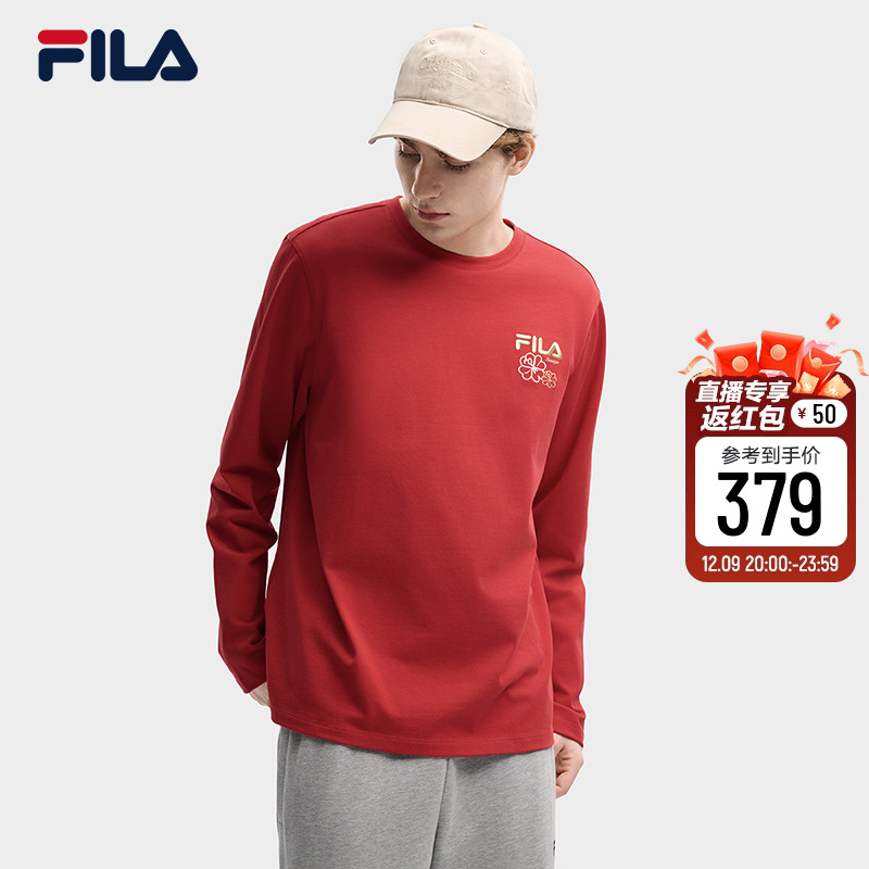 FILA斐乐情侣休闲长袖T