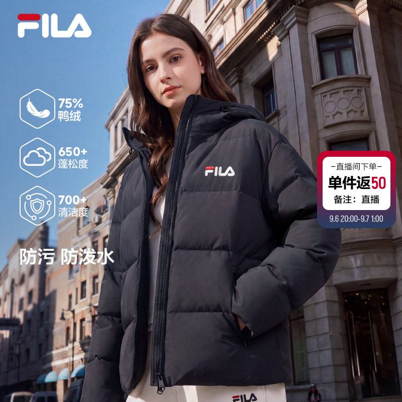 斐乐防泼水羽绒│FILA情侣羽绒服26冬季新款正品男女防风保暖外套