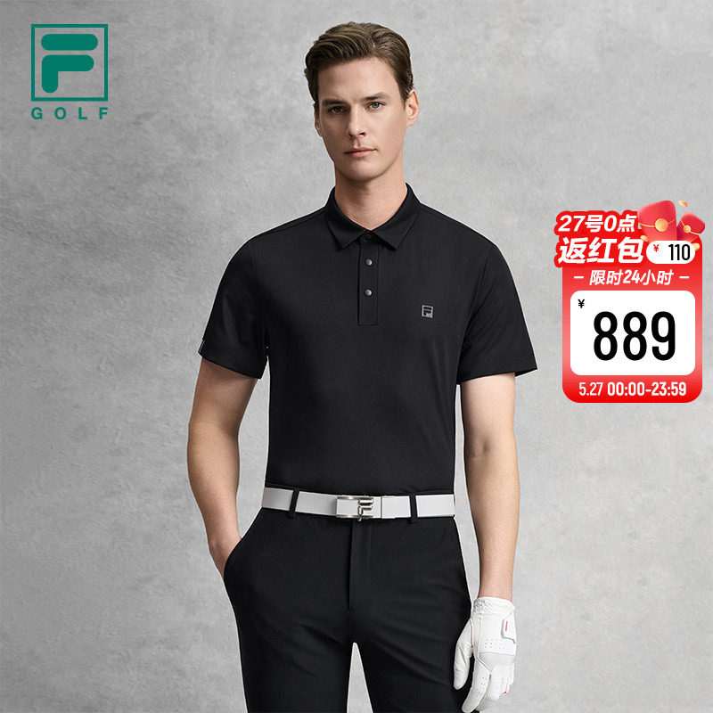 FILA 斐乐官方男子针织短袖POLO衫2026夏新款高尔夫运动