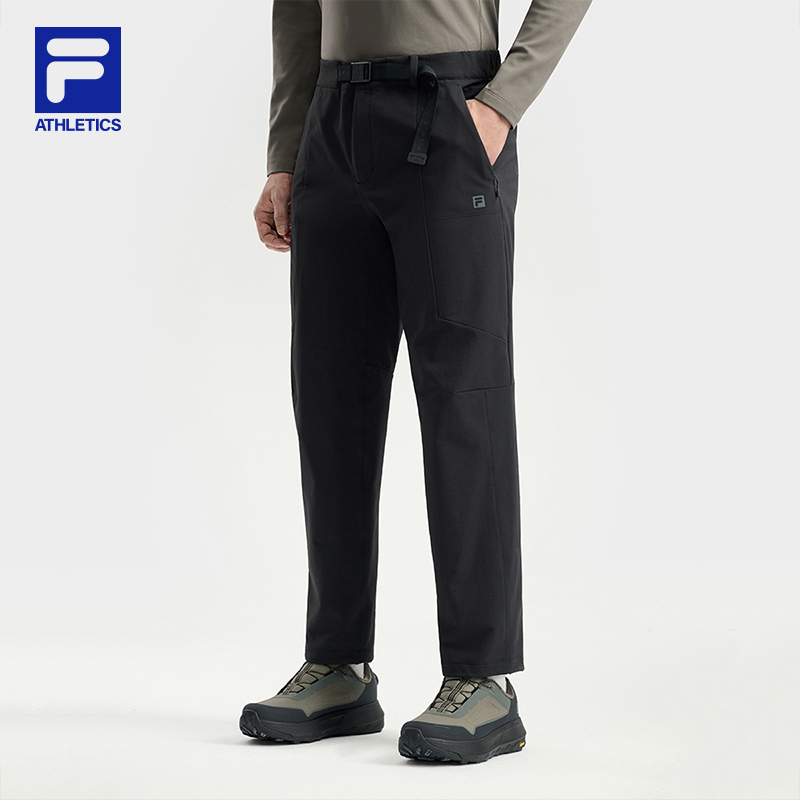 黄景瑜同款FILA斐乐官方男士长裤2025冬季新款户外运动裤子直筒裤
