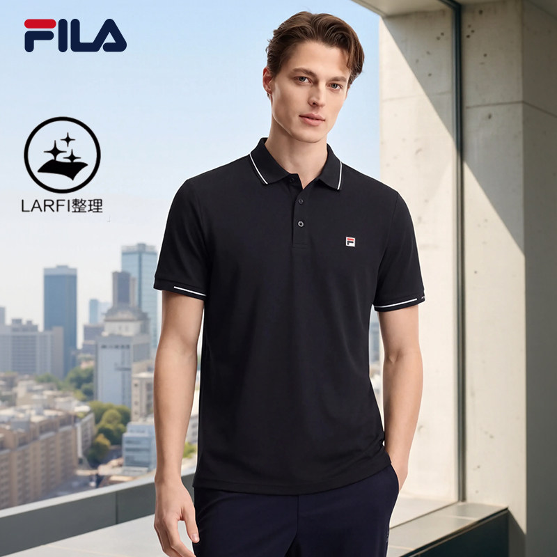 FILA斐乐polo衫男2026夏季男士商务休闲上衣半袖男款翻领