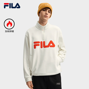 新加绒长袖 卫衣2025冬季 上衣 FILA斐乐官方情侣款 易烊千玺同款
