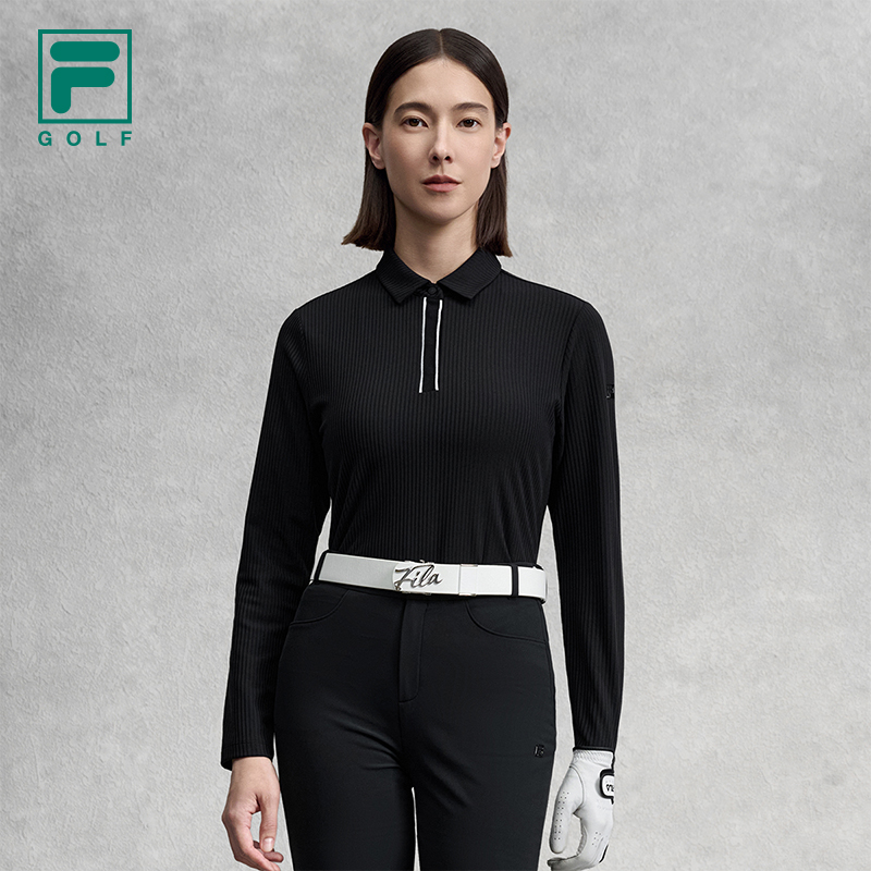 FILA斐乐针织长袖POLO衫