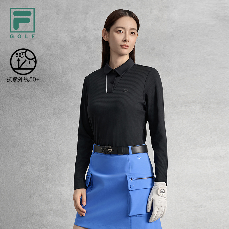 FILA斐乐女士针织长袖POLO衫