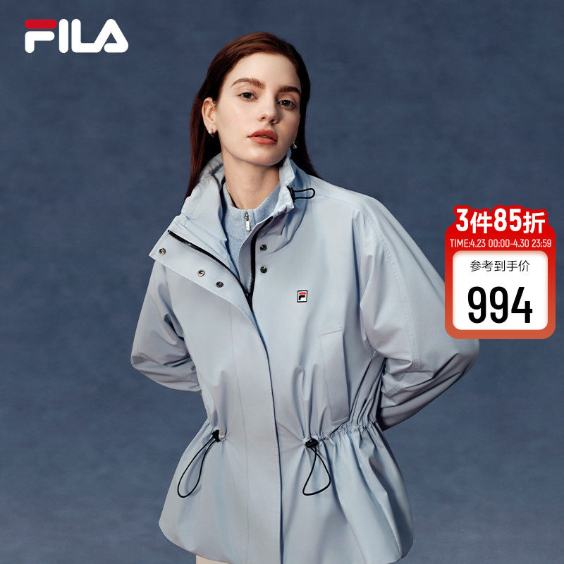 FILA 斐乐官方女士棉服2026春新款时尚休闲宽松收腰保暖立领外套