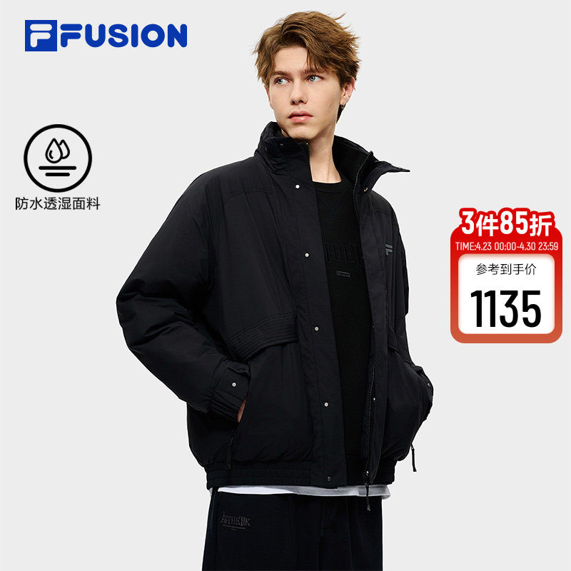 FILA FUSION斐乐潮牌棉服男2026春新款时尚休闲宽松保暖夹克外套