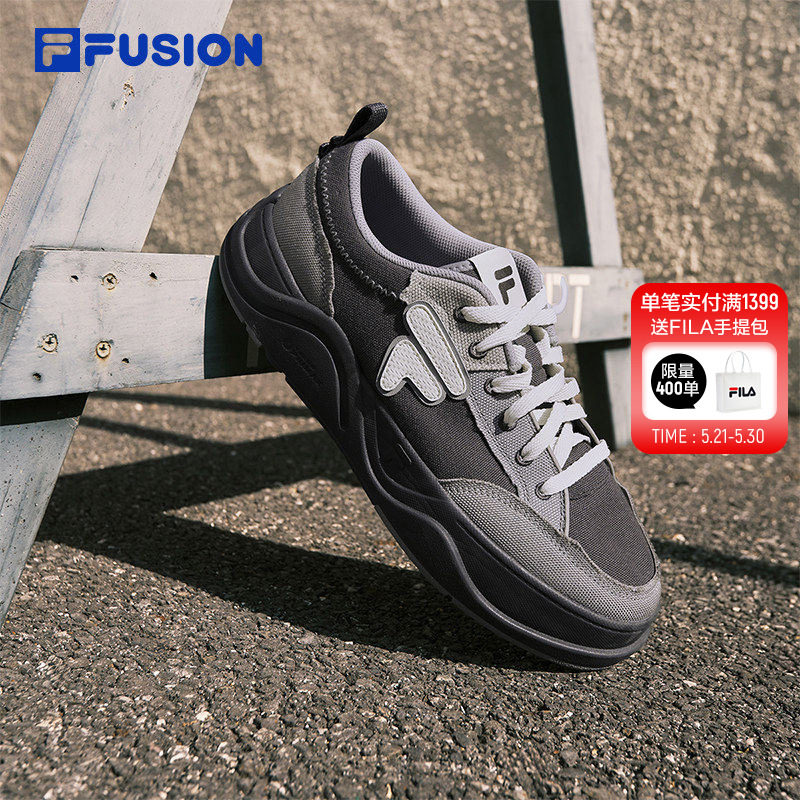 FILA FUSION 斐乐潮牌男鞋厚底帆布鞋2026夏季新款女