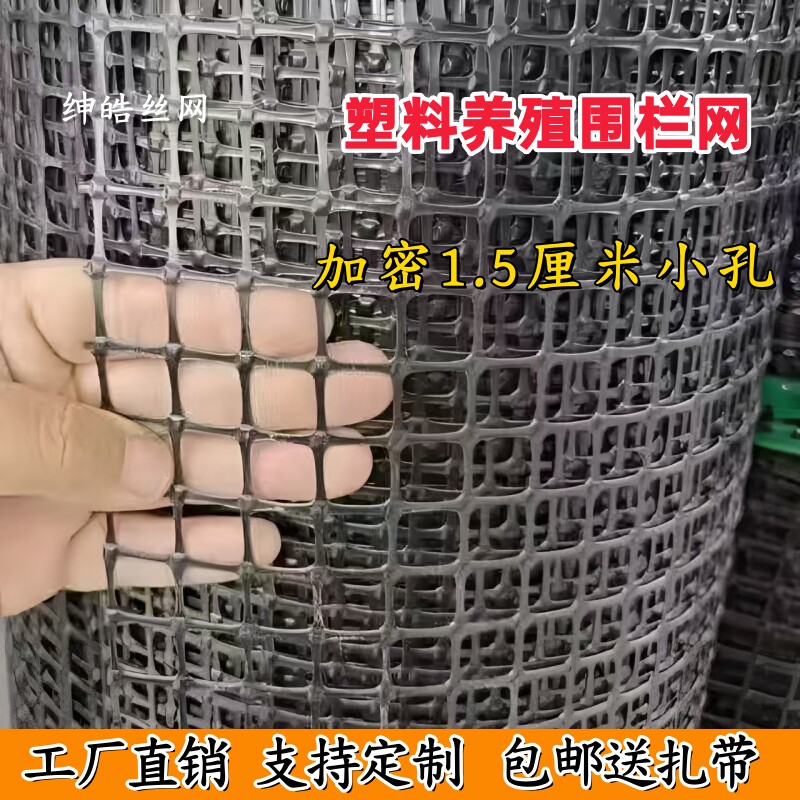 优质1.5厘米小孔塑料围栏网格户外加密防护果防鸟育雏漏粪养殖网