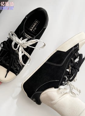 匡威女子2026春新款复古芭蕾风薄底帆布鞋运动休闲德训鞋 A16123C