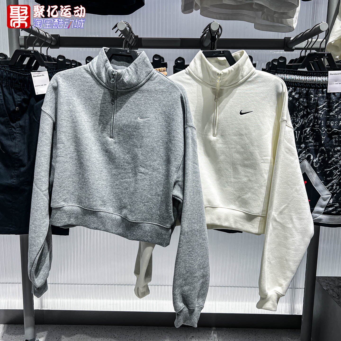 NIKE耐克女装2026年冬季新款简约休闲加绒短款上衣IM8543-063-133