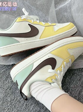 Nike耐克大童女鞋2026新款Court复古拼接轻便运动板鞋 HV1804-121