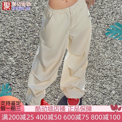阿迪达斯女子2025冬新款灯芯绒褶皱运动裤防风保暖直筒长裤KS5958