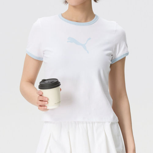 PUMA彪马女子2026夏新款PPG SS TEE ringer休闲运动T恤 637471-02