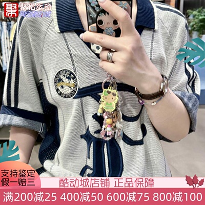 阿迪达斯男女2026夏复古V领针织POLO衫运动球衣风短袖KY2159 2160