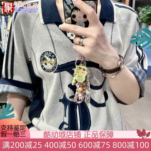 阿迪达斯男女2026夏复古V领针织POLO衫运动球衣风短袖KY2159 2160