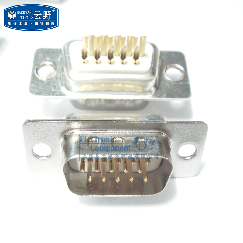 【高科美芯】 连接器 3排DB15针 公头白胶焊线 D型 镀金材质 接