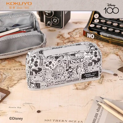 kokuyo国誉笔袋大容量学生文具收纳包联名米奇家族小鹿斑比松松